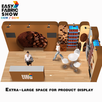 Maßgefertigter 6x3m Modularer Spannstoff-Messestand mit Sublimationsdruck für Lebensmittel- und Kaffee-Expos
