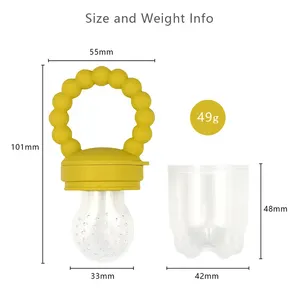 Anneau de dentition en Silicone pour bébé, tétine, Fruit, nourriture