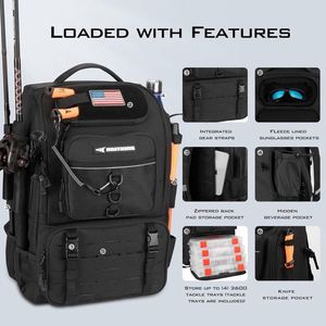 Muestra gratuita: Mochila de pesca con soporte para caña - Bolsa de aparejos - Regalos de pesca con mosca para hombres y mujeres - Product Image 6