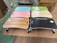 Bureau d'ordinateur pliable pour lit, table d'étude pour étudiant, petit bureau de sol pour dortoir, nouveauté