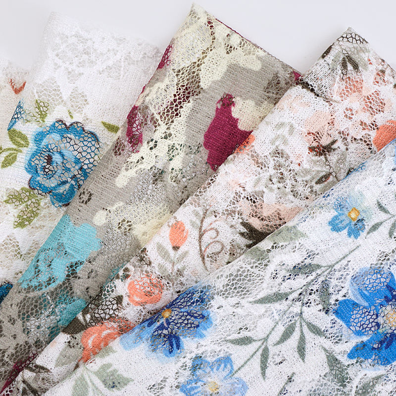 ผ้าลูกไม้พิมพ์ดิจิตอล