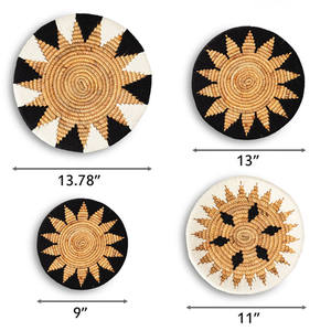 <span class=keywords><strong>Cesta</strong></span> de Pared Colorida de Saegrass, Cestas Naturales de Bambú y Paja Blancas, Decoración de Pared Estilo Boho, <span class=keywords><strong>Cesta</strong></span> de Pared Plana - Product Image 6