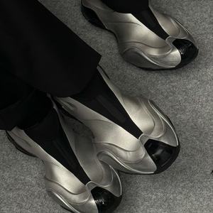 Chaussures décontractées respirantes, baskets épaisses respirantes, chaussures de marche pour hommes, qualité supérieure, mode unisexe, style rétro, chaussures rehaussantes - Product Image 1