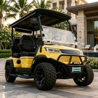 Voiturette de golf électrique de luxe, buggy utilitaire 4 places personnalisable tout-terrain pour parcours de golf et stationnement de complexe hôtelier