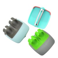 Nieuwe Creatieve Handmatige RVS Dubbele Vinger Appel Aardappel Wortel Komkommer Schilmes Fruit Groente Gereedschap
