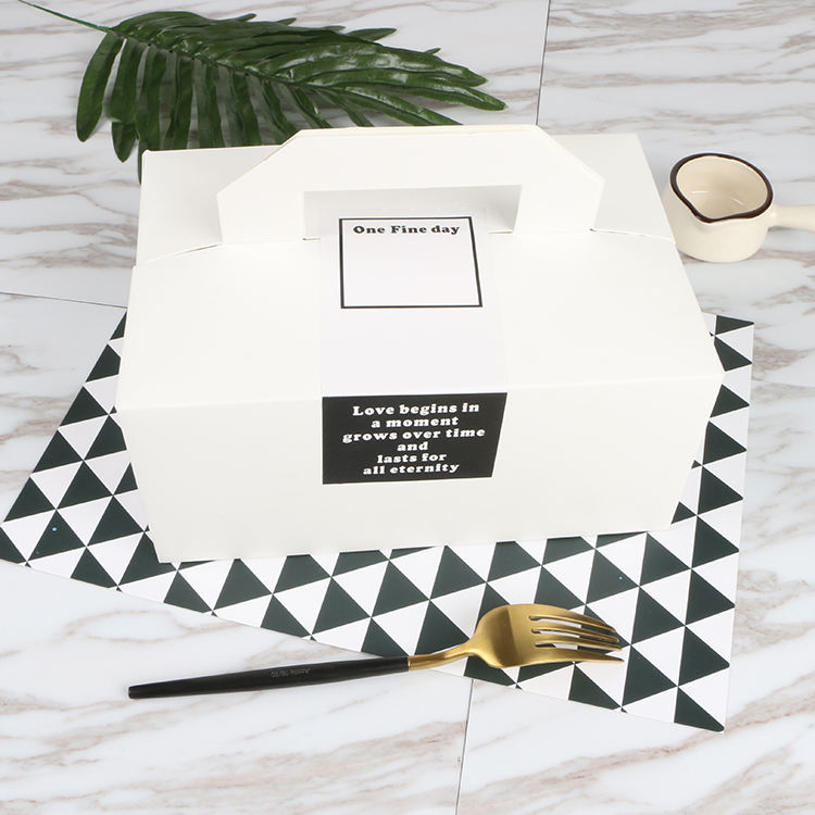 Wholesale high quality white custom luxury paper gift packaging small cardboard paper wedding cake box