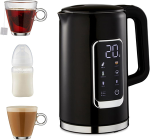 Market Best Seller Cordless Double Wall Mechanical Electric <b>Kettle</b> 1.8L Glass 1500W <b>Temperature</b> <b>Control</b> Household Factory - Product Image 1