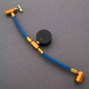 R134A 차량 에어컨 냉매 충전 호스 키트, 압력 게이지 포함, 1/2 Acme AC 충전 측정 U-호스 캔탭 - Product Image 6