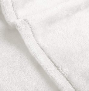 Manta de felpa de microfibra para hotel grande de 60x80 pulgadas, con estampado por sublimación color blanco crema, diseño grueso y ecológico, camas dobles - Product Image 5