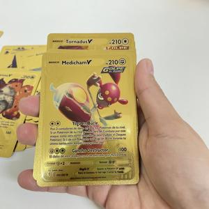 Nouveau Style de cartes TCG <span class=keywords><strong>poke</strong></span>-mon en feuille d'or, jeu de cartes à collectionner espagnol <span class=keywords><strong>poke</strong></span>-mon Basic GX <span class=keywords><strong>V</strong></span> Vmax de haute qualité - Product Image 4