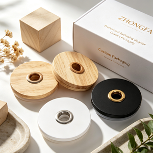 Custom Wooden Perfume Caps And <b>Reed</b> <b>Diffuser</b> Caps Natural Wood Closures For Fragrance <b>Bottle</b> Packaging - Product Image 1