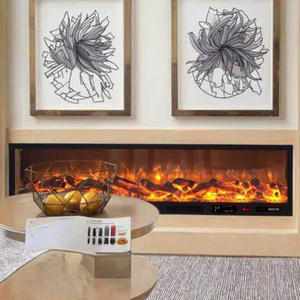 European Style Custom 1500 mm Electric <strong>Fireplace</strong> with Bluetooth Multicolored Flame and <strong>TV</strong> <strong>Unit</strong> Smart Indoor Modern Design - Product Image 5