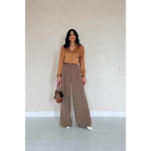 Moccah กางเกงขากว้างเอวสูงป้องกันริ้วรอย - Product Image 4