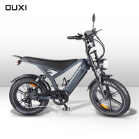 Bicicleta Eléctrica de Montaña OUXI GT20 con Llantas Gruesas, Almacén en la UE, Bicicleta Eléctrica Urbana, 15ah, 20 Pulgadas, 48V