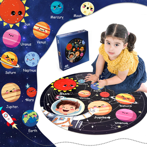 <span class=keywords><strong>Puzzle</strong></span> de <span class=keywords><strong>sol</strong></span> éducatif personnalisé imprimé pour enfants, système solaire, planètes, pour tout-petits - Product Image 4