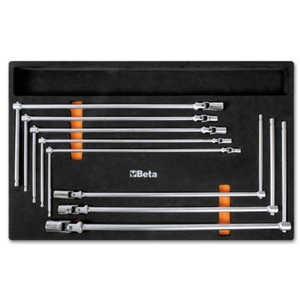Assortiment de 8 clés Beta M63 à poignée en T avec douille hexagonale pivotante en plateau thermoformé EVA souple - Product Image 1