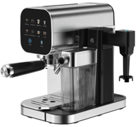 Machine à expresso semi-automatique professionnelle, mousseur à lait, portable, compacte, en acier inoxydable, pour cappuccino, latte, cadeau pour les amateurs de café