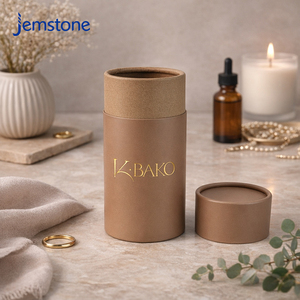 Envase de Cilindro de Papel Kraft Biodegradable Personalizable y Ecológico para Aceites Esenciales y Cosméticos para el Cuidado de la Piel - Product Image 2