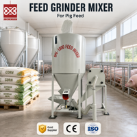 Nouveau 500kg-1000kg Broyeur mélangeur d'alimentation vertical automatique Machine de fabrication d'aliments pour bétail animaux volailles