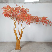 Nouveau design de plantes en plastique artificielles rouges de haute qualité érable d'automne japonais pour la décoration intérieure extérieure de la maison