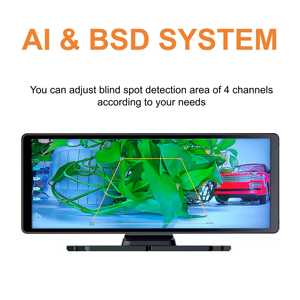 Moniteur BSD à écran tactile de 10,36 pouces 4CH 1080p Caméra sans fil Carplay <span class=keywords><strong>Android</strong></span> Auto Car Van Truck AI Monitor - Product Image 3