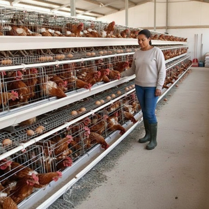 กรงไก่เหล็กชุบสังกะสีแบบ RTL 120 <span class=keywords><strong>ชั้น</strong></span> กรงไก่สำหรับไก่ไข่ โรงเรือนเลี้ยงไก่แบบเคลื่อนย้ายได้ พร้อมกล่องวางไข่ - Product Image 5