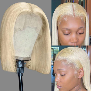 Perruques Bob Courtes Droites en Cheveux Humains Brésiliens Naturels, Sans Colle, avec Dentelle Frontale 13x4, Taille de Bonnet 10-16 Pouces – Offre Spéciale - Product Image 6
