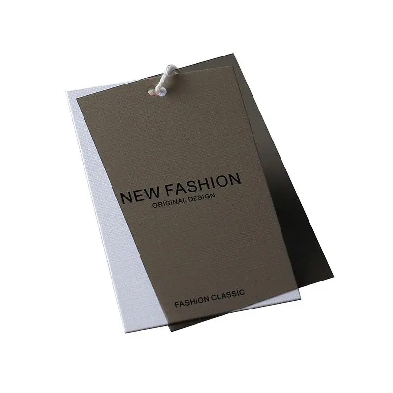 High-End Custom Dik Papier Hang Tags Voor Kleding Eco-Vriendelijke UV-Papier Hangtags