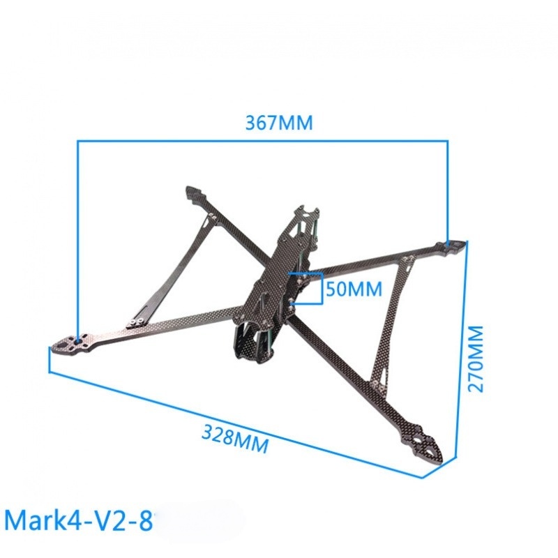 2025, Лидер продаж, 8-дюймовая легкая рама из углеродного волокна для дрона, FPV Mark4 V2, летательный аппарат