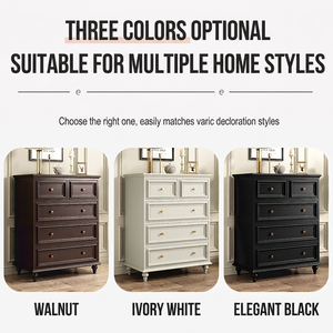 Modern Tall Cabinet Vintage Solid Wood <b>Storage</b> Cabinet Bedroom Dining Organizer for Living Room Apartment Hotel - Product Image 4