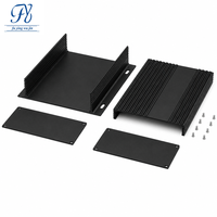 Boîtier de dissipateur thermique en aluminium extrudé sur mesure 146*57mm, boîtier mural à ailettes pour projet