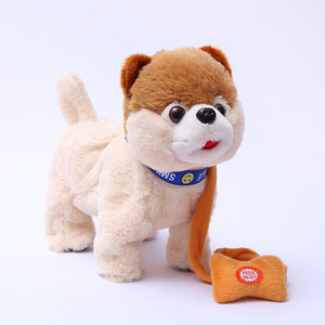 Elektrische lieder- und spazierhund-musikspielzeug für kinder plüsch-babysimulation laufen bellen husky plüsch-hundspielzeug - Product Image 4