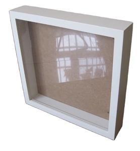 Cadre Boîte à Ombres Profond Sur Mesure - Fait Main En Bois Blanc