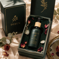Flacon de sérum en verre givré rose 5ml 10ml 15ml 20ml Emballage vide pour soins de la peau