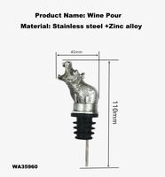 Usine Hippopotame Bouchon De Vin Bouteille Huile D'olive Verseur Distributeur Boisson Outil Bec Bar Accessoires Hippopotame Vin Verseur
