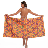 Customizable Quick Dry Towel for Adult Luxury Modern Embroidered Beach Towel with Sand-Free Logo Europe Market Cotton Compressed