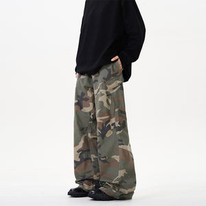 Nouveau pantalon en jean pour homme, style streetwear automne hiver été 2026, coupe ample droite, avec empiècements en forme de cylindre et d'<span class=keywords><strong>arc</strong></span>, délavé vintage - Product Image 5