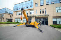 Mini-grue araignée mobile 3T 5T, grue de construction compacte sur chenilles hydraulique avec une hauteur de levage de 24 m