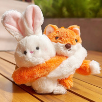 Porte-clés en peluche amusant en forme d'animal à câliner, pendentif assorti pour couple, charm de sac animalier adorable, cadeau en gros