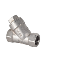 Válvula de agua con filtro de ángulo de acero inoxidable 304, 6 puntos, rosca interna, 4 puntos, válvula de rosca de tornillo de agua del grifo, tipo OEM GL11WY