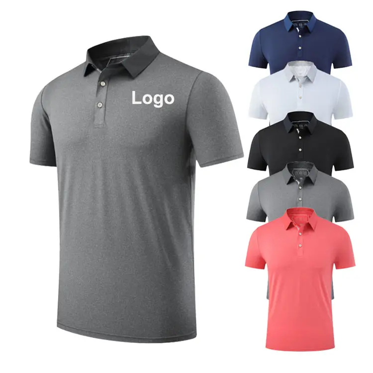 Custom Logo Geborduurd Polyester Poloshirt Zakelijk Uniform Polo T Shirts Snelle Droge Sport Polo Shirts Voor Dames Heren