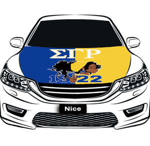 NSPDK - Funda Protectora para Capó de Motor de Coche, Elástica, Resistente a la Intemperie, Lavable, Unisex, con el Logo de la Hermandad Nacional Phi Delta Kappa - Product Image 2