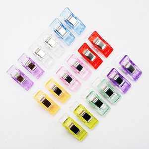 <b>Sewing</b> Clips 100 Pcs Transparent Colored Plastic Binder Clips For Patchwork Garment Binding Durable Small Size - Product Image 2