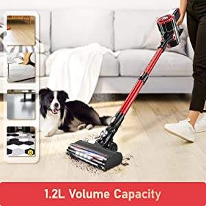 <span class=keywords><strong>Prettycare</strong></span> W100 Cyclone <span class=keywords><strong>Aspiradora</strong></span> inalámbrica sin bolsa con batería de iones de litio HEPA Luces LED Uso ligero y seco - Product Image 6