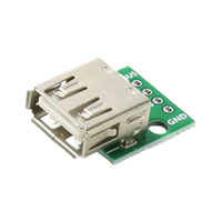 Adaptateur USB 2.0 Type-A Femelle DIP 4 broches - Module convertisseur de carte de circuit imprimé à prise droite, chargeur, alimentation, câble de données NP14-SA Original