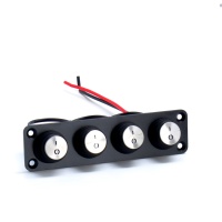 Panneau d'interrupteurs à bascule 20A 12V ON-OFF SPST ABS+Acier inoxydable pour voitures, camions, bateaux