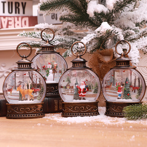 Lanterna dei cristiani del <span class=keywords><strong>globo</strong></span> di nevicata scintillante acqua di natale illuminata a batteria illuminata per l'ornamento degli alberi della decorazione domestica - Product Image 1