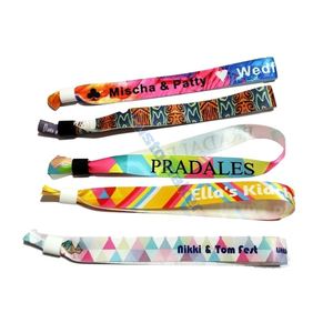 Bracelets en tissu personnalisés avec logo OEM, bracelets promotionnels colorés écologiques pour événements - Product Image 4