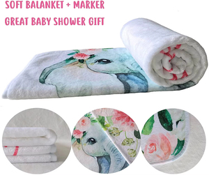 Fabricante de alta calidad gruesa recién nacido gran oferta personalizada de lujo doble mensual bebé hito Manta - Product Image 3