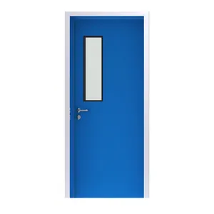 Customized interior GMP steel single swing door for hospital ward patient room office door